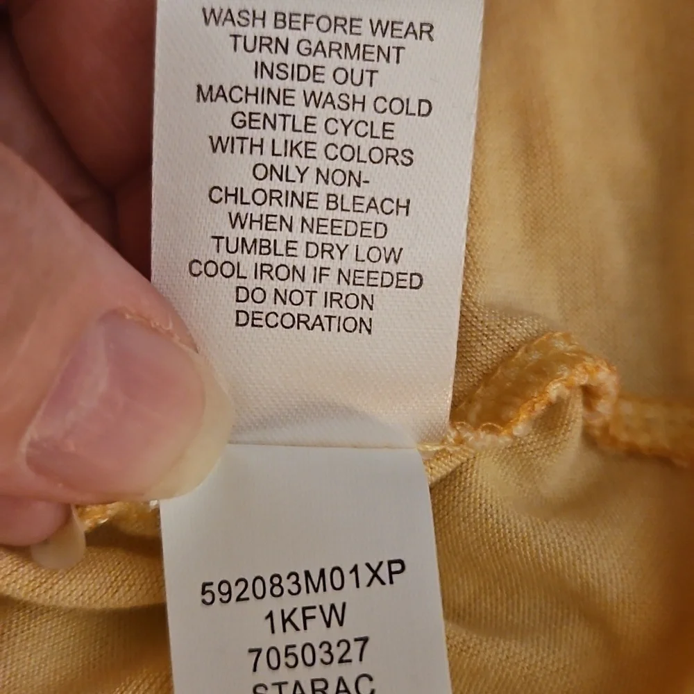 ONE WORLD Canary Yellow Embellished Butterfly Short Sleeve Fairy Tunic Top